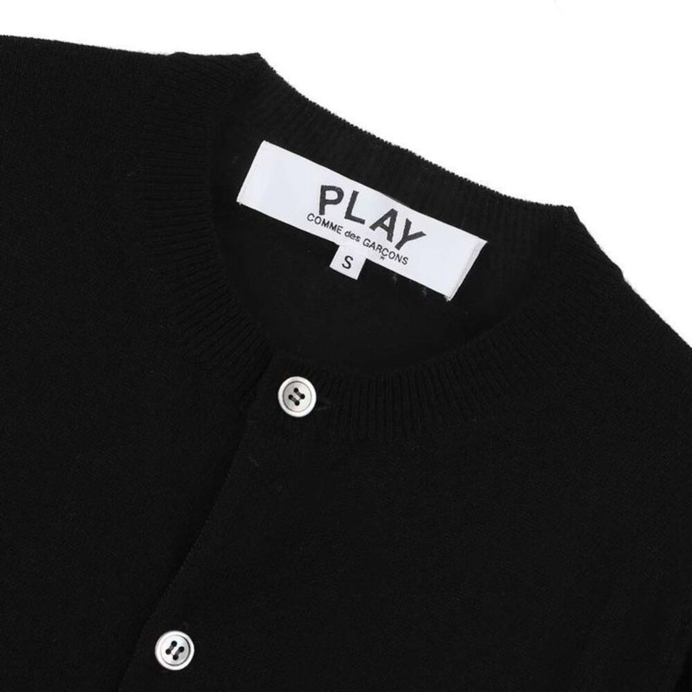 Double Heart Patch Cardigan Black - image 5